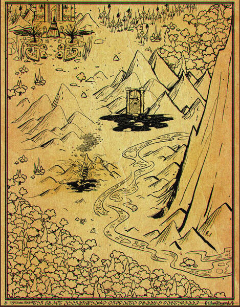 Dungeon Map (final art by Shaun Bryant)